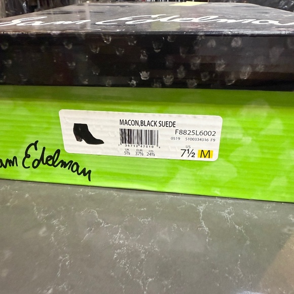 Macon Black Suede Bootie - Sam Edelman - Picture 2 of 6